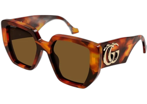 Gucci Square Sunglasses Amber/Havana (GG0956S 007)