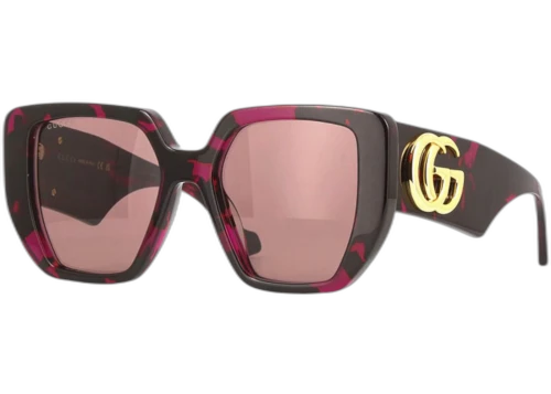 Gucci Square Sunglasses Fuchsia/Havana (GG0956S 008)