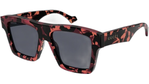 Gucci Tortoise Square Frame Sunglasses Havana/Grey (GG0962S-012-FR)