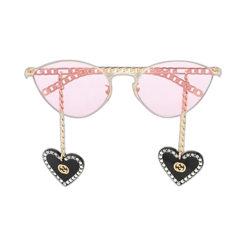 Gucci Cat Eye Glasses 'Gold/Pink'