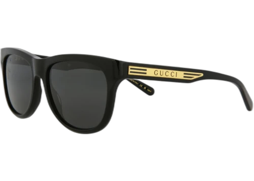 Gucci Square Rectangle Sunglasses Black/Black/Grey (GG0980S-30011204-001)