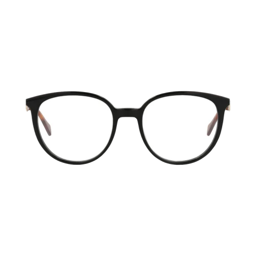 Gucci Round-Frame Acetate Optical Frames Black Gold Transparent (GG1008O-30011759-001)