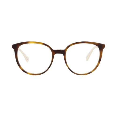 Gucci Round-Frame Acetate Optical Frames Havana Silver Transparent (GG1008O-30011759-003)