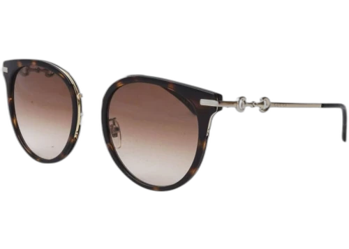 Gucci Round Sunglasses Havana Gold Brown (GG1015SK-003-56)