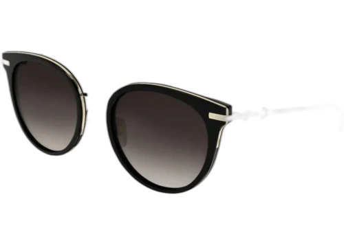 Gucci Round Sunglasses Black Gold Brown (GG1015SK-004-56)