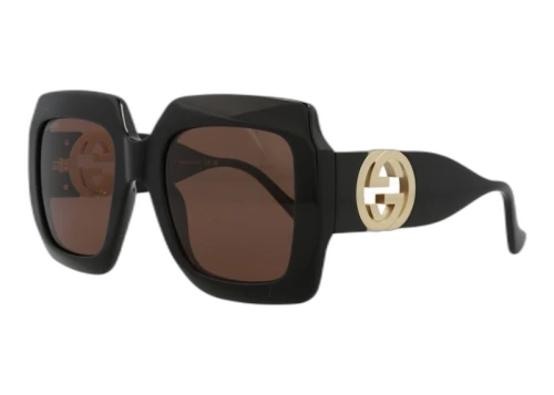 Gucci Square Rectangle Sunglasses Black/Brown (GG1022S-30011773-005)