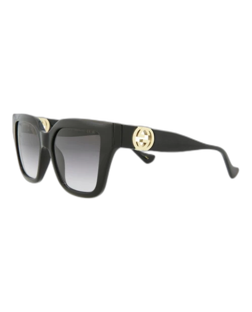 Gucci Square Rectangle Sunglasses Black/Black/Grey (GG1023S-30011717-001)