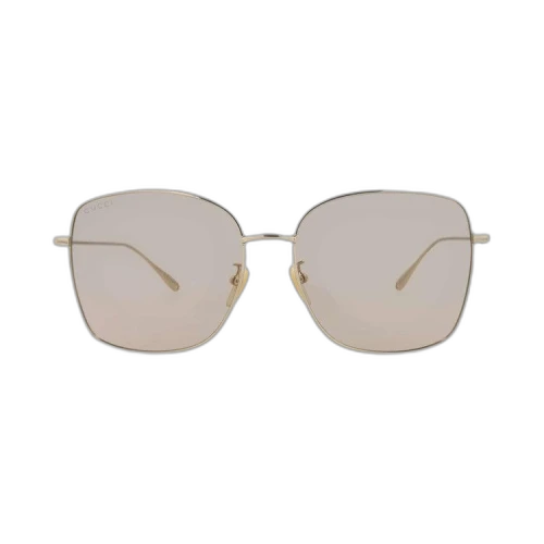 Gucci Square Sunglasses 'Gold/Pink'