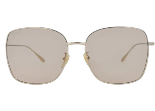 Gucci Square-Frame Metal Sunglasses Gold/Gold/Pink (GG1030SK-30011827-005)