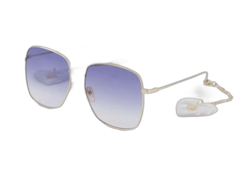 Gucci Square Sunglasses Gold/Blue (GG1031S-004-59)