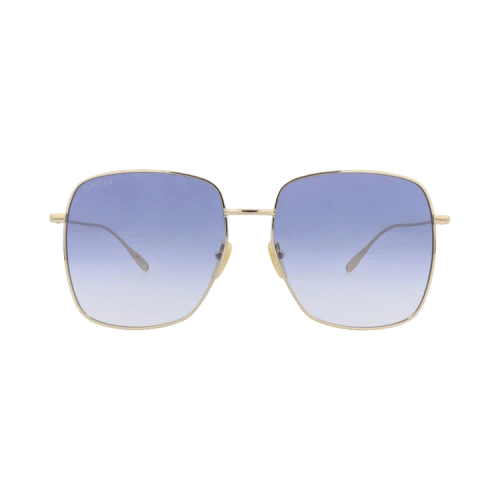 Gucci Square-Frame Metal Sunglasses Gold Gold Violet (GG1031S-30011783-004)