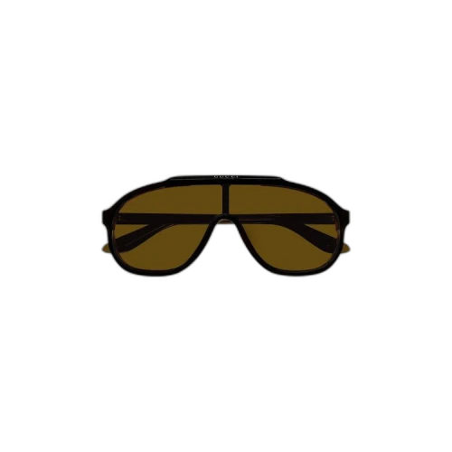 Gucci Shield Sunglasses 'Black/Yellow'