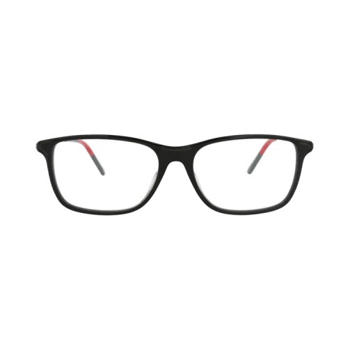 Gucci Square-Frame Acetate Optical Frames 'Black/Ruthenium/Transparent'