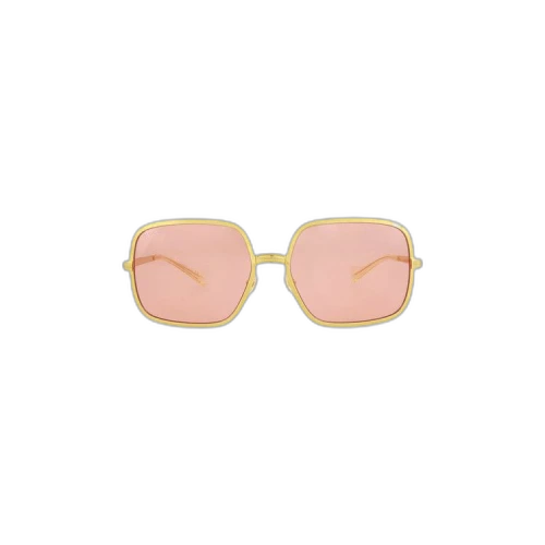 Gucci Square Frame Sunglasses 'Gold/Red'