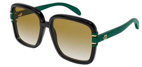 Gucci Square Sunglasses Black/Green (GG1066S-003-FR)