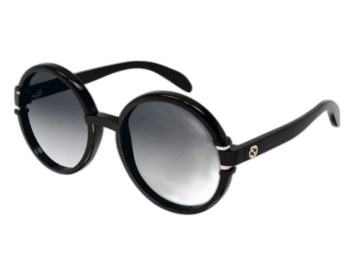 Gucci Round Sunglasses Black/Gradient Grey (GG1067S-001)