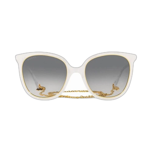 Gucci Round Sunglasses 'White/Grey'