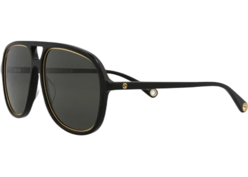 Gucci Aviator Sunglasses Black/Black/Grey (GG1077S-30012797-001)
