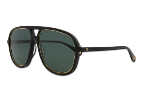 Gucci Aviator Sunglasses Black/Green (GG1077S-30012797-002)