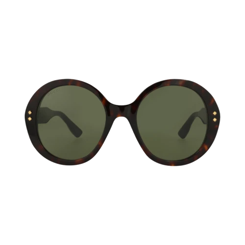 Gucci Round-Frame Acetate Sunglasses Havana/Havana/Green (GG1081S-30012874-003)