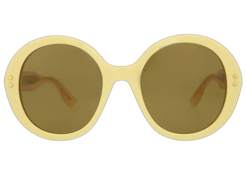 Gucci Round-Acetate Frame Sunglasses Yellow (GG1081S-30012874-004-70078)