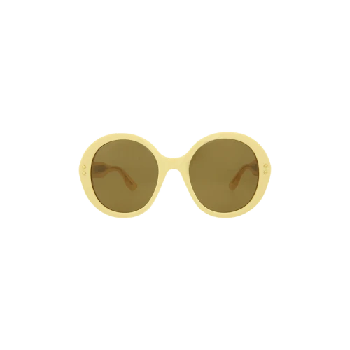 Gucci Oversized Round Sunglasses 'Yellow/Brown'