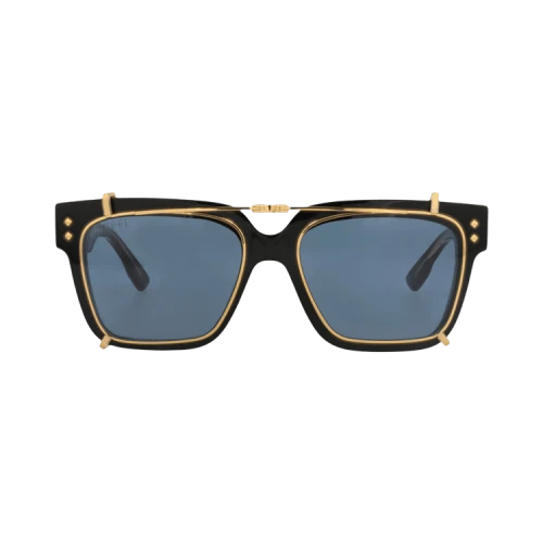 Gucci Square-Frame Recycled Acetate Sunglasses 'Black Black Light Blue'