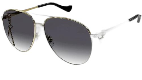 Gucci Aviator Chain Sunglasses Grey Gradient (GG1088S-001-61)