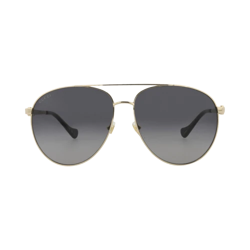 Gucci Aviator-Frame Metal Sunglasses Gold Gold Grey (GG1088S-30012964-001)
