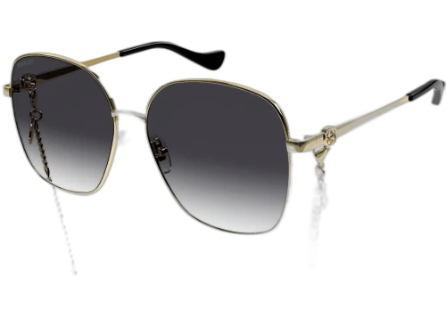Gucci Round Sunglasses Gold Grey (GG1089SA-001-61)