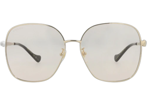 Gucci Square-Frame Metal Sunglasses Gold/Gold/Yellow (GG1089SA-30012967-005)