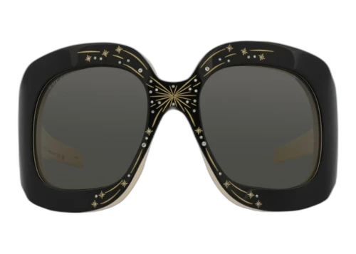Gucci Shield Frame Acetate Sunglasses Black/Grey (GG1093S-30012829-001-00011)