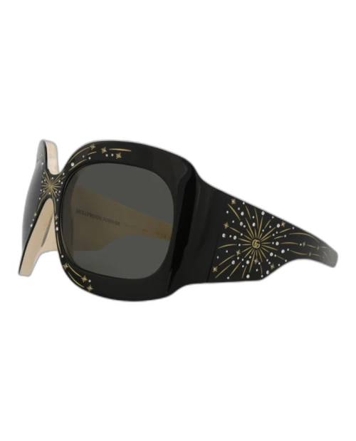 Gucci Shield Wrap Sunglasses Black/Black/Grey (GG1093S-30012829-001)