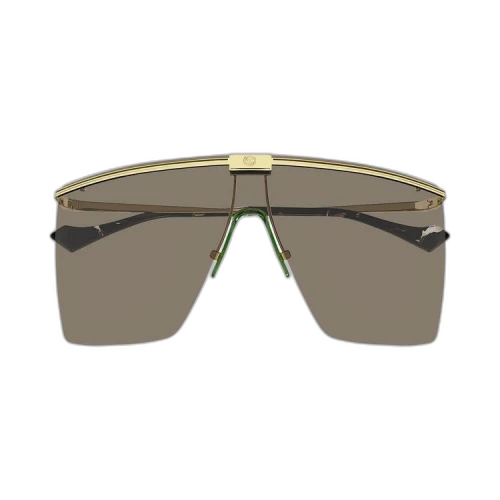 Gucci Shield Sunglasses 'Gold/Brown'