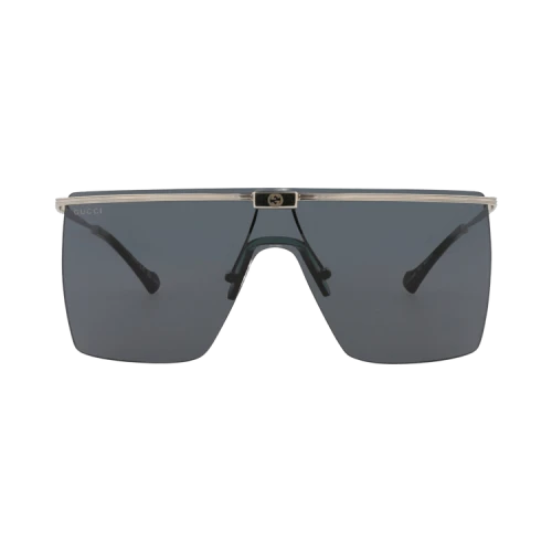 Gucci Sunglasses Shield-Frame Metal Silver Silver Grey (GG1096S-30013075-001)