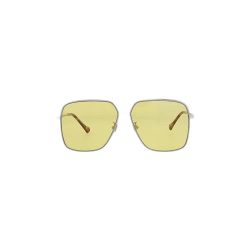 Gucci Aviator Sunglasses 'Silver/Yellow'