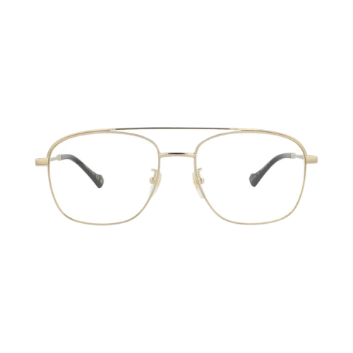 Gucci Square-Frame Metal Optical Frames 'Gold Gold Transparent'