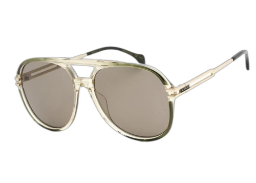 Gucci Oversized Aviator Sunglasses Green/Gold (GG1104S-003-61)