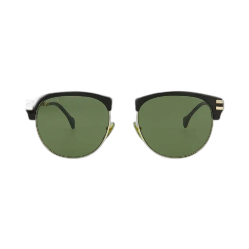 Gucci Square Injection Sunglasses 'Black/Gold/Green'