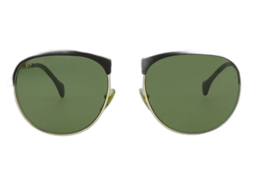 Gucci Square-Frame Injection Sunglasses Black Gold Green (GG1107S-30012838-001)