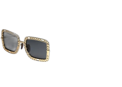 Gucci Square Sunglasses Gold Grey (GG1112S-001-54)