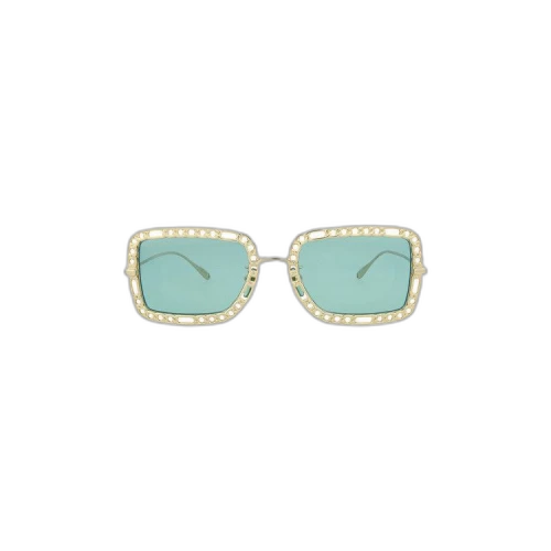 Gucci Square Frame Sunglasses 'Gold/Green'