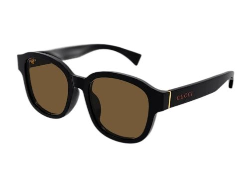 Gucci Square Sunglasses Black/Brown (GG1140SK-003)