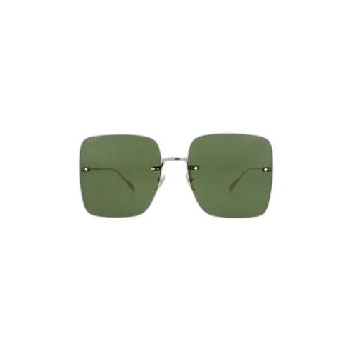 Gucci Square Frame Sunglasses 'Gold/Green'