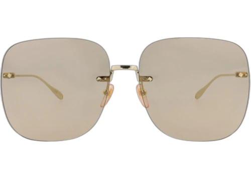 Gucci Square-Frame Metal Sunglasses Gold/Gold/Brown (GG1148S-30012727-003)