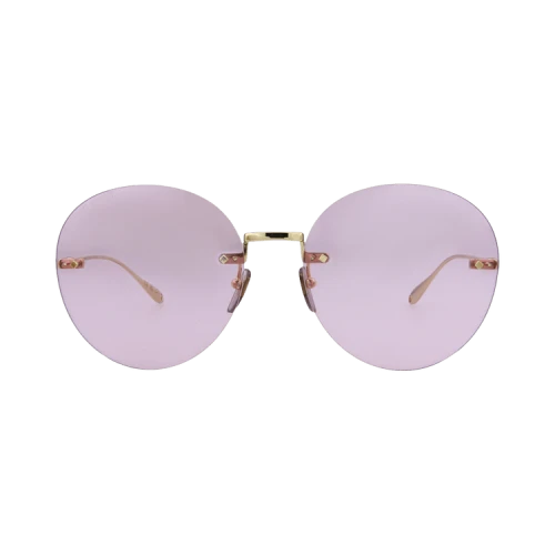 Gucci Round-Frame Metal Sunglasses Gold Gold Pink (GG1149S-30012724-005)