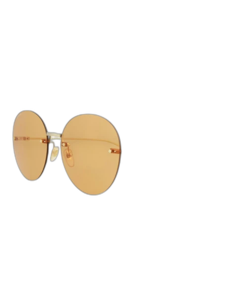 Gucci Round Oval Sunglasses Gold/Gold/Orange (GG1149S-30012724-007)