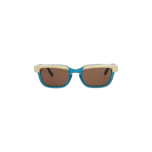 Gucci Square-Frame Acetate Sunglasses Blue Blue Brown (GG1166S-30012955-004)