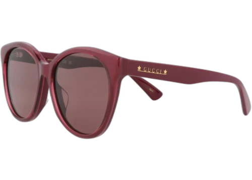 Gucci Round Oval Sunglasses Burgundy Burgundy Red (GG1171SK-30013428-004)