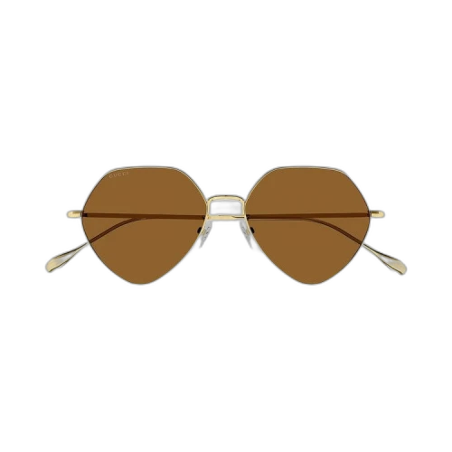 Gucci Geometric Sunglasses 'Gold/Brown'